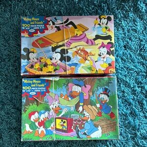 Vintage Mickey Mouse and friends puzzles